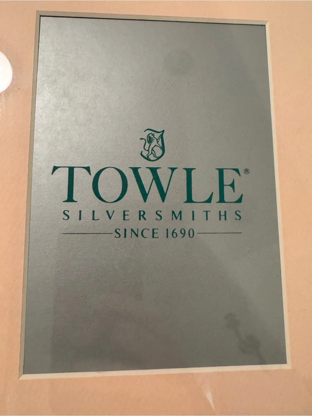 Vintage Towle 8x10 Tarnished Brass Picture Frame with Removable Picture Mat